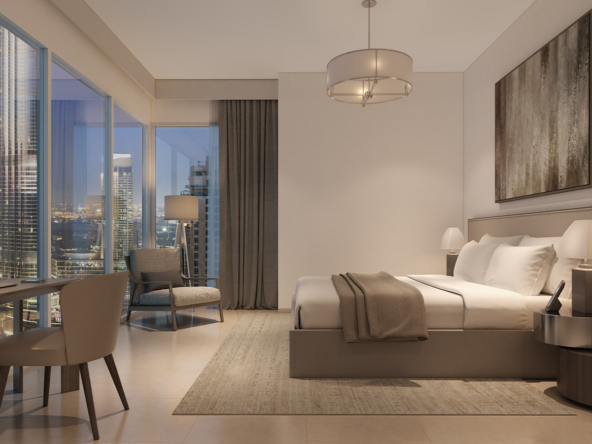 BEDROOM 592x444 - Act One | Act Two at Downtown Dubai